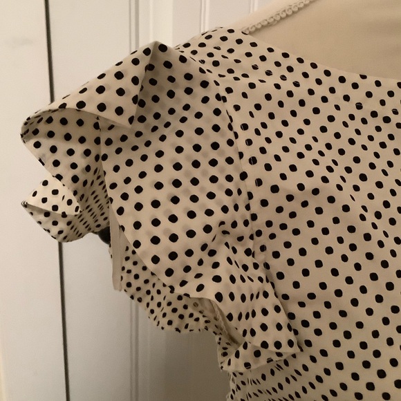 LA VIE REBECCA TAYLOR Corrine Dot Print Dress In Pearl NWT Size Medium - Picture 2 of 5